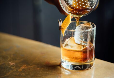 Old fashioned cocktail